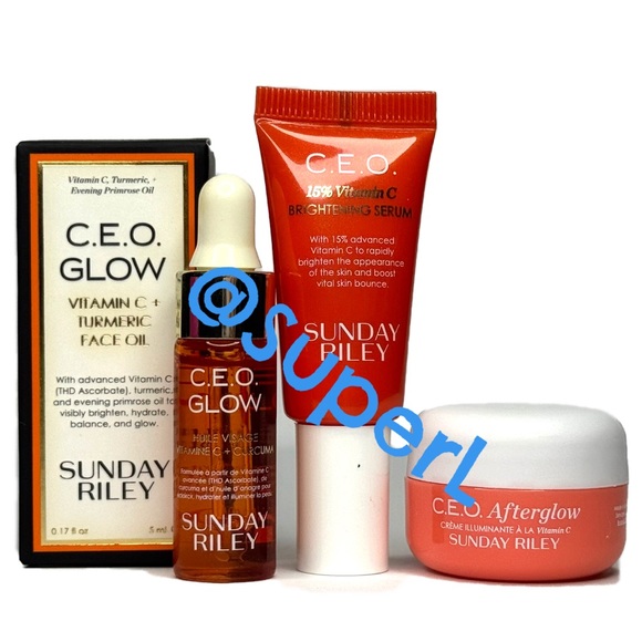 2/$15 NEW SUNDAY RILEY CEO Afterglow Brightening Vitamin C Cream - Picture 1 of 6